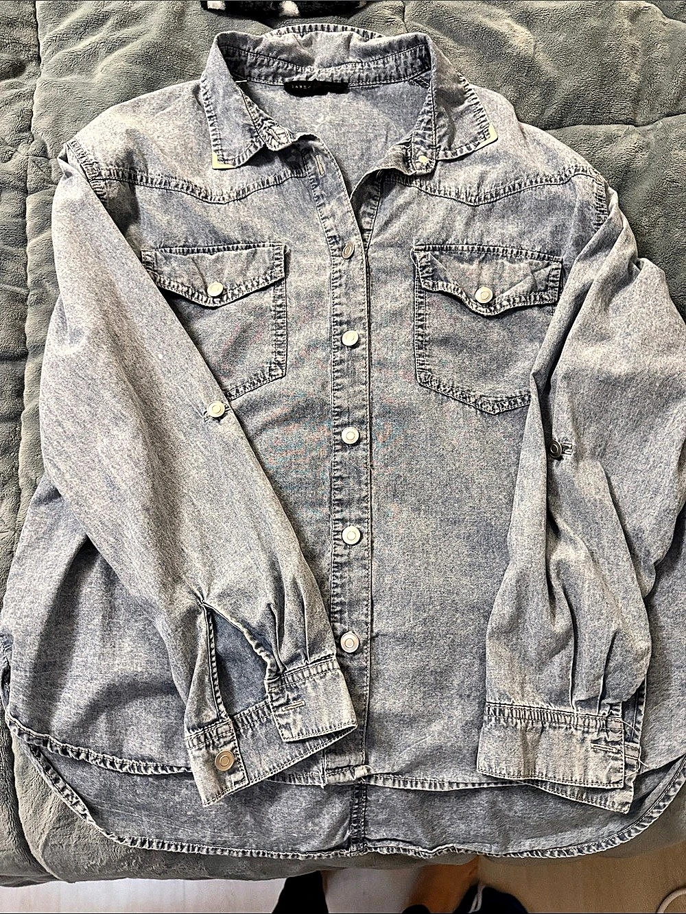 Sanctuary Blue Denim Button Down Shirt